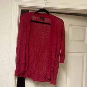 Red cardigan